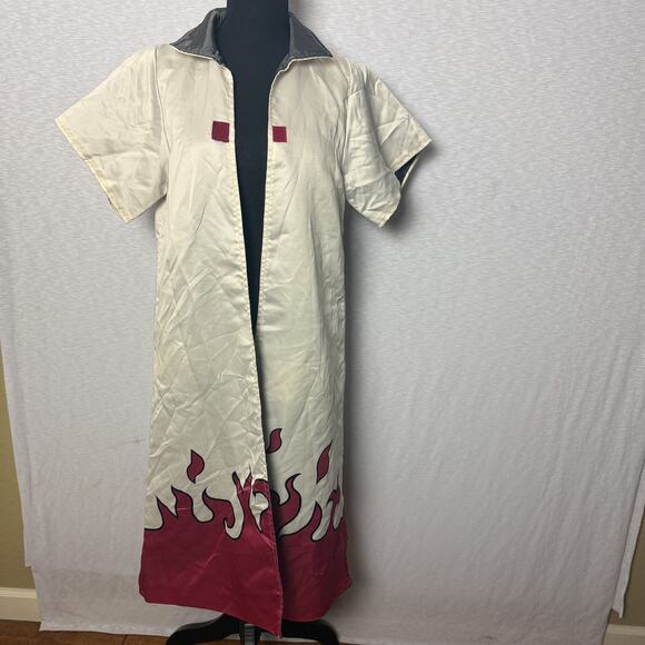 Naruto Shippuden Hokage Flame Design Cosplay Long Coat L/XL Japan Made In China - Picture 1 of 6